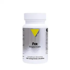 Vit'all+ Fer Bisglycinate Haute Absorption 27mg - 100 comprimés sécables