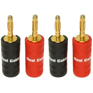 Real Cable Lot de 4 fiches banane - B6932 pas cher