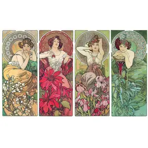 Puzzle en Bois D coup la Main - Les Pierres Pr cieuses - Mucha pas cher