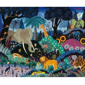 Puzzle Michèle Wilson Puzzle en Bois Découpé à la Main - Nuit Dans La Jungle pas cher