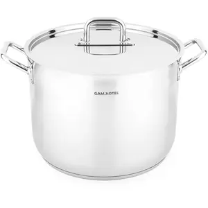 Gam'Hotel - Marmite induction avec couvercle inox - D.38 cm T.U pas cher