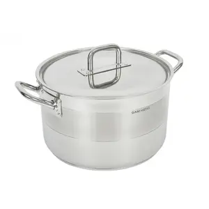 Gam'Hotel - Marmite induction inox avec couvercle grise - D.50 cm T.UVendu paramazon