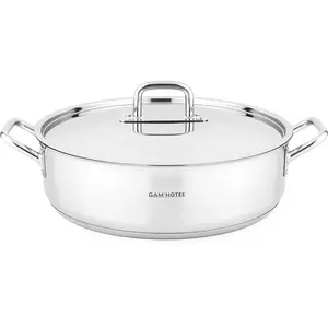 Gam'Hotel - Sautoir induction inox avec couvercle gris - D.42 cm T.U pas cher