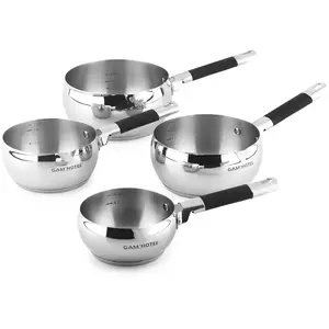 4 Casseroles 14/16/18/20cm - Inox induction Gam Hotel pas cher
