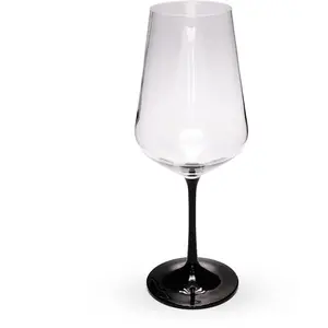Fauchon - 6 Verres à pied transparent/noir - 450ml D.8.9 cm T.U