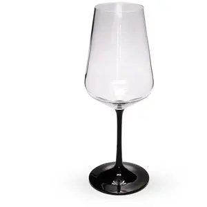 Fauchon - 6 Verres à pied transparent/noir - 350ml T.U