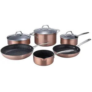 Set de 9 pièces cuivré Greblon céramique pas cher