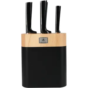 Bloc de 4 couteaux en acier noir - "Scintibois" Laguiole Cuisson pas cher