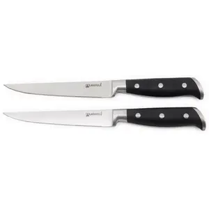 LAGUIOLE CUISSON 2 couteaux à steak en acier noir 25cm pas cher