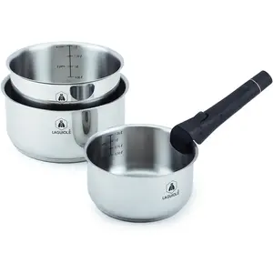 LAGUIOLE Set de 3 casseroles inox amovible 16/18/20cm - "réactif" TU