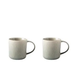 Laguiole - 2 Mugs Jade verts - D.8.8x9 cm T.U