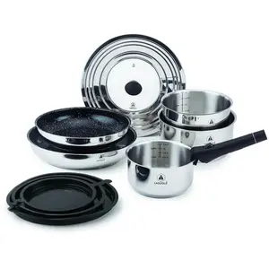 Set de 10 pièces amovible antiadhésif - "Réactif" Laguiole CuissonVendu paramazon