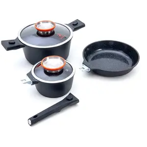 Laguiole - Batterie de cuisine Alizée MiniMax noire - 8 pièces T.U pas cher