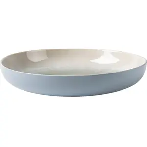 Laguiole - 6 Assiettes creuse en Grès Réactif Iris bleu/gris - D.22 cm OSVendu paramazon