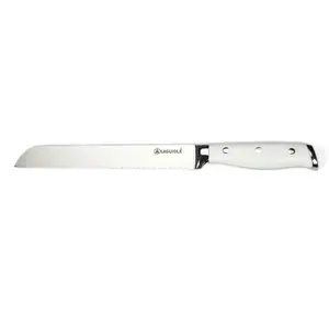 Laguiole - Couteau à pain Elégance blanc  - 33.5 cm OS pas cher