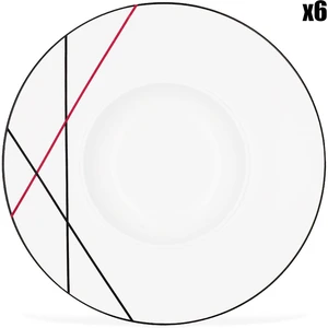 Fauchon - 6 Assiettes dessert en Porcelaine Bistrot blanches - D.20 cm T.U pas cher