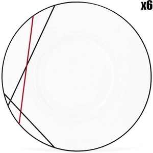 Fauchon - 6 Assiettes plates en Porcelaine Bistrot chef blanches -  D.29 cm T.U