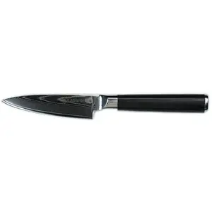 Laguiole - Couteau à légumes damas avec étui 'core' noir - 20.5 cm OS pas cher