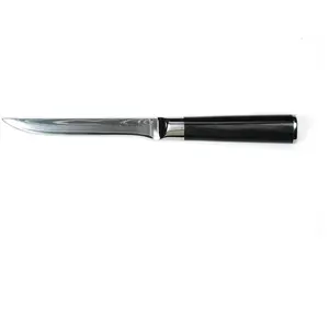 Laguiole - Couteau à désosser damas avec étui 'core' noir - 26 cm OS pas cher