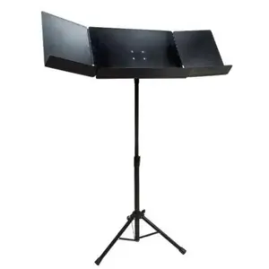 RTX Puvx Pupitre D'orchestre 2 Volets Pliables - Noir