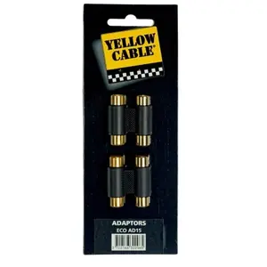 2 Adaptateurs - RCA femelle - 2 RCA femelle - Yellow Câble AD15 pas cher