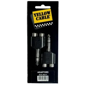 Yellow Cable AD17 Adaptateur Jack Male/2 RCA Femelle (X2) pas cher
