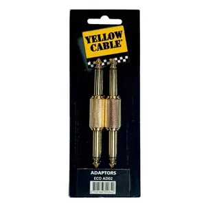 2 Adaptateurs jack mâle mono - jack mâle mono 6,35 - Yellow Câble AD02 pas cher