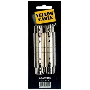 Comparateur de prix : 2 Adaptateurs XLR femelle - XLR Femelle - Yellow Câble AD28