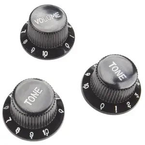 Comparateur de prix : Yellow Parts Ez1215b Boutons De Réglage Noirs Pour Guitare St (3 Pièces)