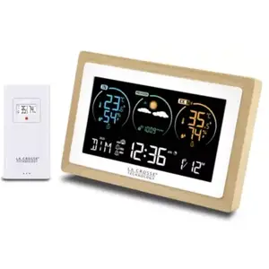Comparateur de prix : La Crosse Technology Station météo colorée contour bois WS6283