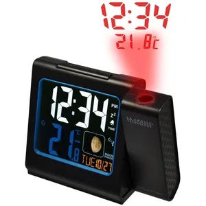 Comparateur de prix : La crosse technology wt551-bla réveil radio-piloté avec projection rouge et écran lcd coloré noir