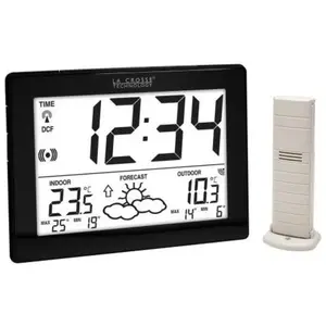 LA CROSSE TECHNOLOGY Station météo - Horloge complète - WS9180 pas cher