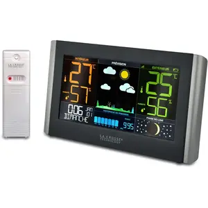 Nature et Découvertes La Crosse Technolgy WS6836 Station Météo grand écran LCD coloré - Noir pas cher