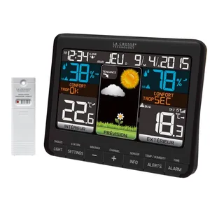 Comparateur de prix : La Crosse Technology - WS6825 - Station météo colorée - Noir