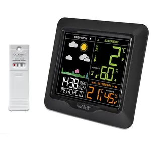 Comparateur de prix : Station Météo La Crosse Technology WS6822BLA-B avec écran colorée Noir