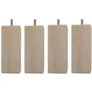 Fdl-mg Jeu de 4 pieds CARRE o : 60 mm - hauteur : 170 mm - vis de 8 mm... pas cher