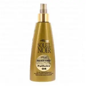 Soleil Noir SPRAY HUILE SÈCHE Vitaminée Pailletée Or pas cher