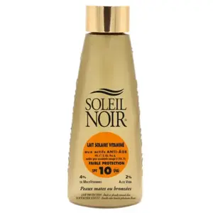Soleil Noir Lait solaire vitaminé 10 faible protection