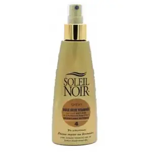 SOLEIL NOIR Huile sèche vitaminée bronzage intense SPF4 spray 150ml pas cher