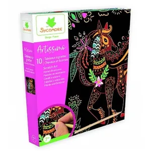 Kit créatif Au Sycomore Artissimo Scratch Art Cheveaux et licornes
