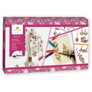 Faujas Kit créatif Sycomore Pyrogravure Arbre à bijoux Bijoux en bois Lovely Box XL