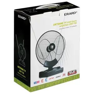 Erard - Antenne tv / tnt d'intérieure parabolique - 2 brins - rotation 360° pas cher