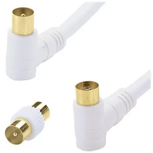 Comparateur de prix : ERARD Cordon 2m Tv Coudé à 90° Or 9.52mm Mâle/femelle +adap. M/m