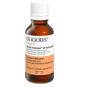 Comparateur de prix : Laboratoire CCD Oligobs Vitamines D3+K2 15ml