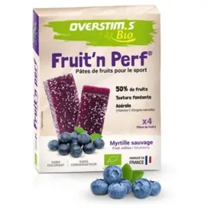 Pates de fruits overstims bio myrtille   4x25g pas cher