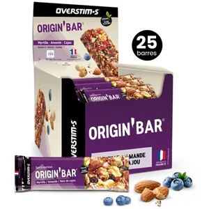 Overstims Boîte De Barres énergétiques Origin Bar Noix De Cajou Et Cacahuètes 25 Unités One SizeVendu parbikeinn