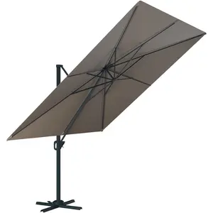 OZALIDE SUNKING - Parasol déporté 3x3m - Gris Anthracite pas cher