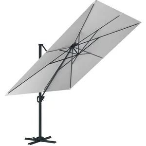 OZALIDE SUNKING - Parasol déporté 3x3m - Gris Perle pas cher