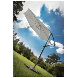 Parasol déporté super king Ø 300 - gris perle OZALIDE pas cher