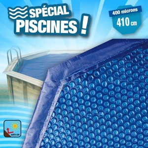 Comparateur de prix : Bâche à bulles pour piscine bois - UBBINK - Hexagonale 410 - Bleue - 400 microns